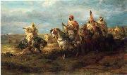 Arab or Arabic people and life. Orientalism oil paintings  380